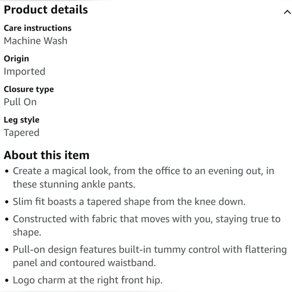 Lisette L Montreal Solid Magical Lycra Slim Pants Black 16 31 - Picture 9 of 9